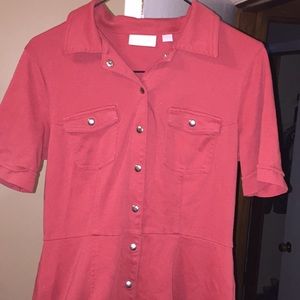 New York & Company Button Up Slip on Dress